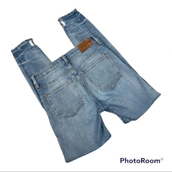Madewell 9" High-Rise Skinny Jeans: Destructed-Hem Edition J0513 - Picture 10 of 16